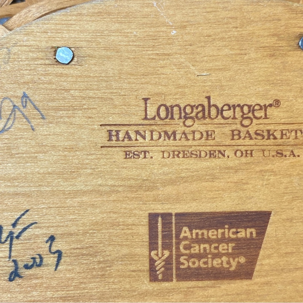 2003 Longaberger Horizon of Hope Basket American Cancer Society-protector-liner - Picture 7 of 8